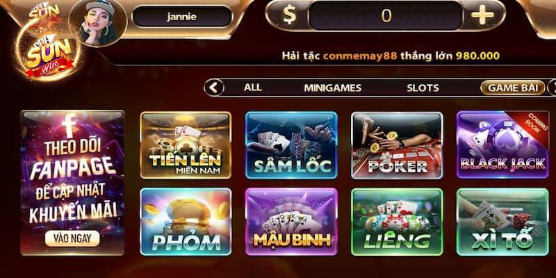 Giới thiệu tựa game bài sâm lốc Sunwin